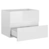 High Gloss White Sink Cabinet - 60x38.5x45 cm | Hipomarket