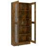 Vitrine Cabinet Smoked Oak 82.5x30.5 cm - Stylish Storage