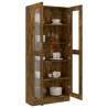 Vitrine Cabinet Smoked Oak 82.5x30.5 cm - Stylish Storage