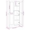 Vitrine Cabinet Smoked Oak 82.5x30.5 cm - Stylish Storage