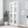 Vitrine Cabinet High Gloss White 82.5x30.5x185.5 cm Engineered Wood Colour high gloss white Quantity in Package 1 Height 185.5 cm 