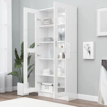 Vitrine Cabinet High Gloss White - Stylish Storage Solution