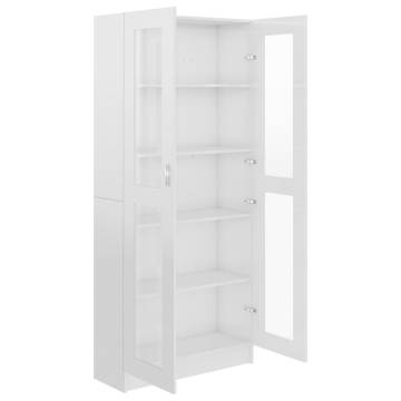 Vitrine Cabinet High Gloss White - Stylish Storage Solution