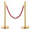 3 Piece VIP Queue Barrier Set - Stainless Steel Gold | HipoMarket