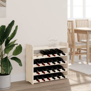 Solid Wood Wine Rack with Top Board - 24 Bottle Storage