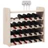 Solid Wood Wine Rack with Top Board - 24 Bottle Storage