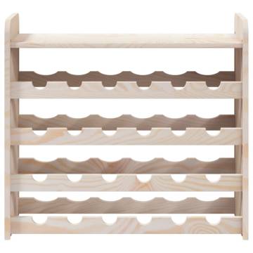 Solid Wood Wine Rack with Top Board - 24 Bottle Storage