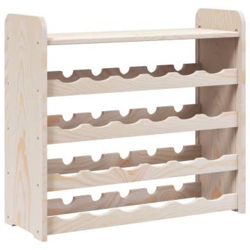 Solid Wood Wine Rack with Top Board - 24 Bottle Storage