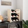 Wooden Wine Rack - Solid Pine Storage for 9 Bottles