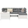 5 Piece Garden Sofa Set White Solid Wood Pine Colour white pine Number of 1 