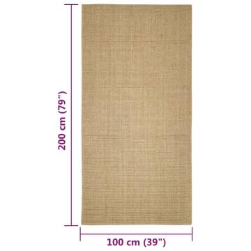 Sisal Rug for Scratching Post 100x200 cm - Durable & Versatile