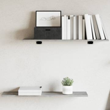 Concrete Grey Bookshelf Boards - 4 pcs | Hipomarket UK