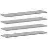 Concrete Grey Bookshelf Boards - 4 pcs | Hipomarket UK