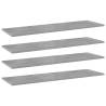 Bookshelf Boards 4 pcs Concrete Grey 100x30x1.5 cm Engineered Wood Colour concrete grey Size 100 x 30 x 1.5 cm Quantity in Package 4 