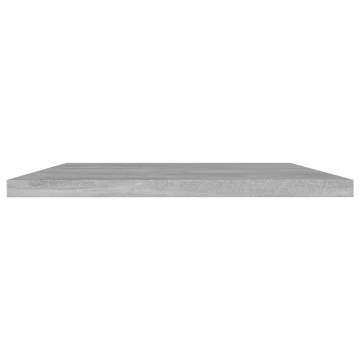 Bookshelf Boards 4 pcs Concrete Grey - Storage Solution