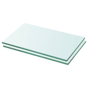 Clear Glass Shelves (2pcs) - Modern 30x12 cm Display