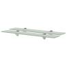 Floating Shelves 2 pcs Glass 60x10 cm 8 mm Colour white Size 60 x 10 cm Quantity in Package 2 Number of Pieces 1 