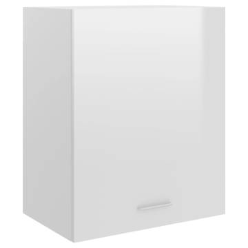 High Gloss White Hanging Cabinet | 50x31x60 cm - Hipo Market