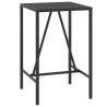 Stylish Black Bar Table with Glass Top | 70x70x110 cm