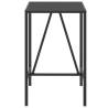 Stylish Black Bar Table with Glass Top | 70x70x110 cm