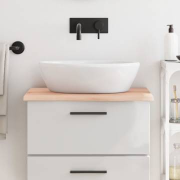 Untreated Solid Wood Bathroom Countertop | 60x60 cm