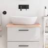 Untreated Solid Wood Bathroom Countertop | 60x60 cm