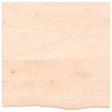 Untreated Solid Wood Bathroom Countertop | 60x60 cm