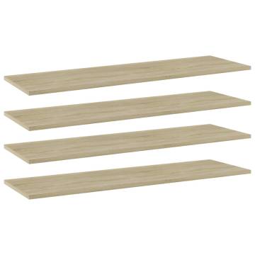 Bookshelf Boards - 4 pcs Sonoma Oak | Hipomarket