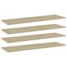 Bookshelf Boards 4 pcs Sonoma Oak 100x30x1.5 cm Engineered Wood Colour sonoma oak Size 100 x 30 x 1.5 cm Quantity in Package 4 