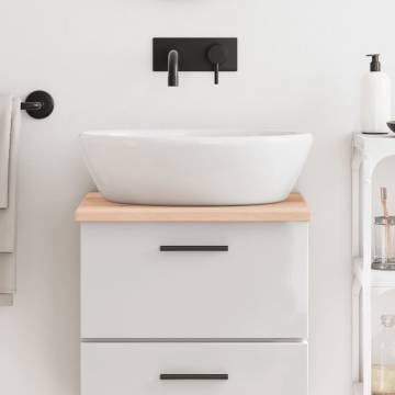 Untreated Solid Wood Bathroom Countertop | 40x50 cm