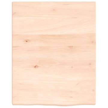 Untreated Solid Wood Bathroom Countertop | 40x50 cm