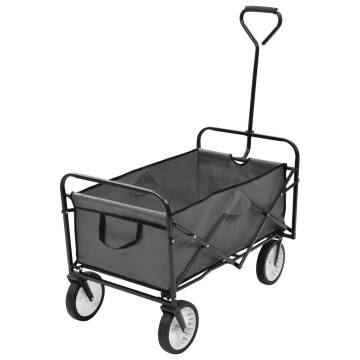 Folding Hand Trolley Steel Grey - Durable & Versatile