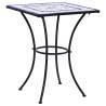 Mosaic Bistro Table Blue and White 60 cm Ceramic Colour blue Size 60 x 60 x 76 cm Quantity in Package 1 