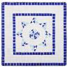 Mosaic Bistro Table Blue & White - 60 cm Ceramic | HipoMarket