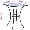 Mosaic Bistro Table Blue & White - 60 cm Ceramic | HipoMarket