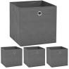 Storage Boxes 4 pcs Non-woven Fabric 32x32x32 cm Grey Colour grey Quantity in Package 4 Number of 1 