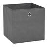 Storage Boxes (4 pcs) - Non-woven Fabric, Grey - 32x32x32 cm