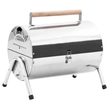 Portable Tabletop Charcoal BBQ Grill - Stainless Steel Charcoal Grill