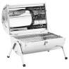 Portable Tabletop Charcoal BBQ Grill - Stainless Steel Charcoal Grill