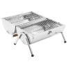 Portable Tabletop Charcoal BBQ Grill - Stainless Steel Charcoal Grill