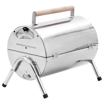 Portable Tabletop Charcoal BBQ Grill - Stainless Steel Charcoal Grill