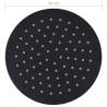 Rain Shower Head - 20cm Round Black Stainless Steel