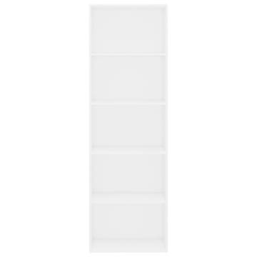 5-Tier Book Cabinet White - Modern Storage Solution | Hipo Market