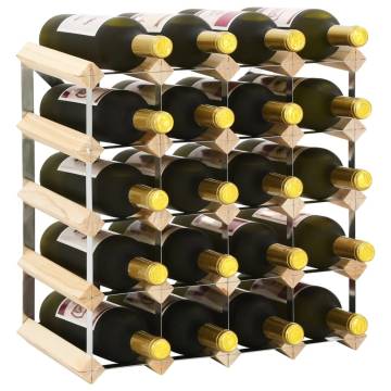 Elegant Wine Rack for 20 Bottles - Solid Pinewood Design