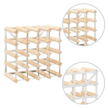 Elegant Wine Rack for 20 Bottles - Solid Pinewood Design