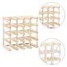 Elegant Wine Rack for 20 Bottles - Solid Pinewood Design