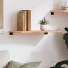 Wall Shelf Light Brown 60x30x2 cm Solid Oak | Rustic Storage