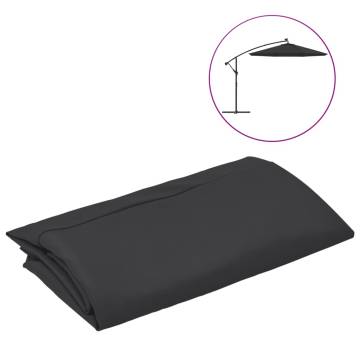 Replacement Fabric for Cantilever Umbrella Black 350 cm