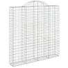 Arched Gabion Baskets - 2 pcs Galvanised Iron (200x30x200 cm)