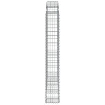 Arched Gabion Baskets - 2 pcs Galvanised Iron (200x30x200 cm)